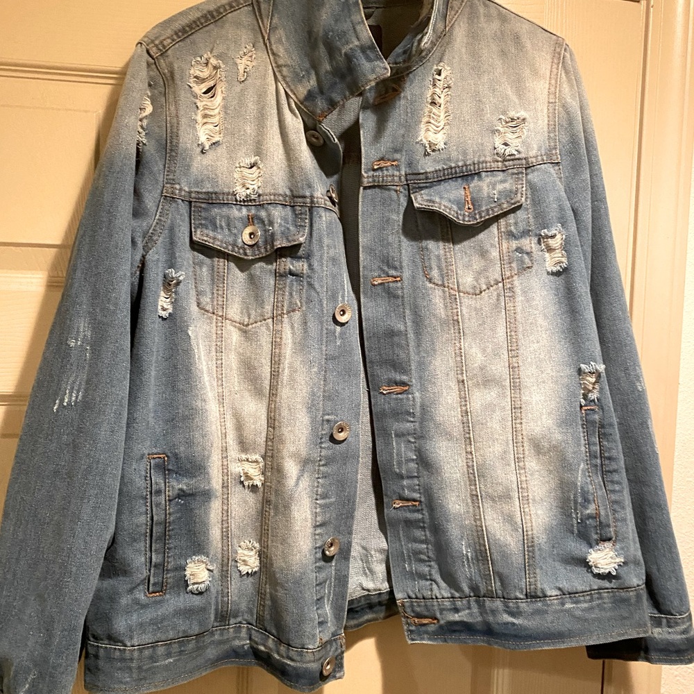 Distressed Jean jacket